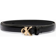 Calvin Klein Hardware Logo Tokalı Sabit 15MM Kadın Kemer