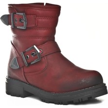 Kadın Bordo Tokalı Bot