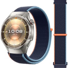 Huawei Watch Gt6 Pro 46MM Ile Uyumlu Ayarlanabilir Cırt Cırtlı Yumuşak Spor Kumaş Örgü Kordon