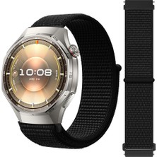 Huawei Watch Gt6 Pro 46MM Ile Uyumlu Ayarlanabilir Cırt Cırtlı Yumuşak Spor Kumaş Örgü Kordon