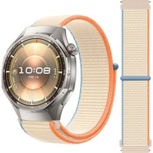 Huawei Watch Gt6 Pro 46MM Ile Uyumlu Ayarlanabilir Cırt Cırtlı Yumuşak Spor Kumaş Örgü Kordon