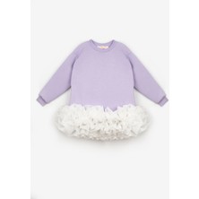 Le Mabelle Lila  Etek Ucu Fırfırlı Kız Çocuk Elbise - Alix