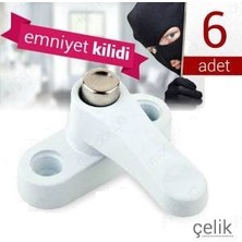 Pvc Kapı Pencere Emniyet Kilidi  Çelik  6 Adet