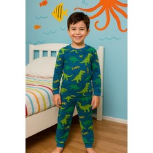 Erkek Çocuk Karakter Baskılı %100 Pamuklu Renkli Pijama Takımı