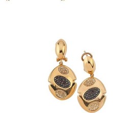 Altın Taşlı Set Küpe