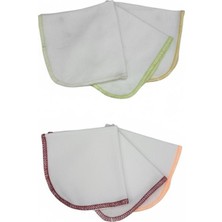 Mini Damla Organik Penye Bebek 12'li Ağız Mendili 22X22 Karışık Renk