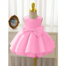 Kız Bebek Seda Model Şeker Pembe Doğum Günü Elbise