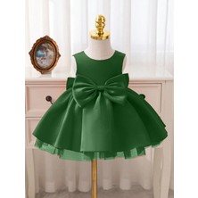 Kız Bebek Seda Model Zümrüt Yeşil Doğum Günü Elbise