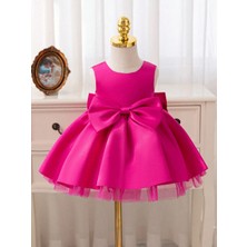 Kız Bebek Seda Model Fuşya Doğum Günü Elbise