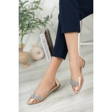 15013 Krem Kadın Şeffaf Babet