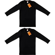 Erkek Çocuk Siyah 2'li Paket  Termal Uzun Kol Fanila ELF568TUT0136T2