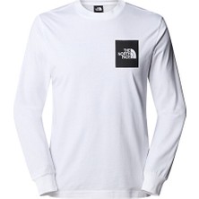 The North Face M L/s Fıne Tee Erkek Outdoor Tişörtü NF0A8A6PFN41 Beyaz