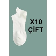 Bgk Unisex Spor Patik Çorap Düz Desenli Esnek Pamuk / Elastan 10'lu Paket İçeriği