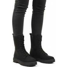 Aspor Siyah Nubuk Içi Polarlı Fermuarlı Kadın Bot