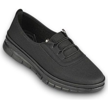 Wanetti 9910 Siyah Ortopedik Rahat Hafif Günlük Anne Ayakkabısı