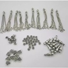 Ztt 10 Adet Tesbih Yapma Kapasitesine Sahip Gümüş Renk Epoksi Tesbih Malzeme Seti