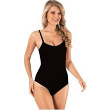 Bejamonti Kadın Çıtçıtlı Dikişsiz Body Korse Atlet S Beden Siyah Sıkılaştırıcı Özellikli Model