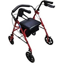 Comfort Plus DM9144 4 Tekerlekli Rolatör Yürüteç Katlanabilir Alüminyum Şase ile Sepetli Tasarım