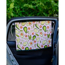 Araba Perdesi - Avokado Figürlü Perde