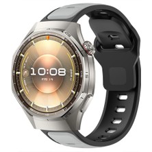 Huawei Watch Gt6 Pro 46MM Ile Uyumlu Çift Renkli Spor Silikon Kordon Nefes Alabilir Konforlu