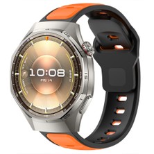 Huawei Watch Gt6 Pro 46MM Ile Uyumlu Çift Renkli Spor Silikon Kordon Nefes Alabilir Konforlu