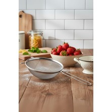 Paslanmaz Çelik Saplı Derin Süzgeç 25 cm Metalik Gri