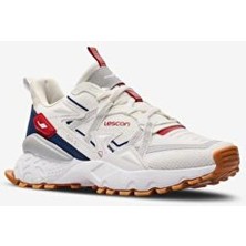 Lescon Beyaz Erkek Spor Ayakkabı Trail Mercury 5 Tekstil Malzeme ile Konforlu Tasarım