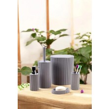 Home Antrasit Renk 5’li Banyo Seti – Dayanıklı ve Kullanışlı