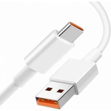 Redmi Note 12 Pro+ Plus 5g Ile Uyumlu 6A 120W Süper Hızlı Şarj Usb-C Kablo M6