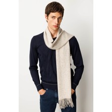 Erkek Düz Yün Kaşkol V.bej