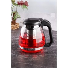 Cam Demlik 1500 ml Çelik Süzgeçli