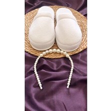 Kadın Incili Kalın Taban Lohusa Taç Terlik – Lohusa Seti