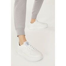 Lumberjack Freya 2fx Kadın Sneaker Beyaz Suni Deri Düz Taban Ortopedik Taban ile Rahat Kullanım