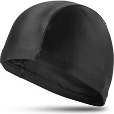 - Likralı Bone Havuz Deniz Bonesi Yüzücü Bonesi Çocuk Siyah