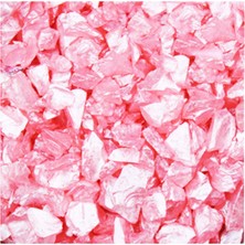 Dekoratif Gerçek Cam Kırığı (4-8 mm Arlığında  50 Gr) Pembe