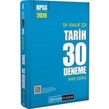 Pegem Akademi Yayıncılık 2026 KPSS Tüm Adaylar İçin Tarih 30 Deneme Tamamı Çözümlü