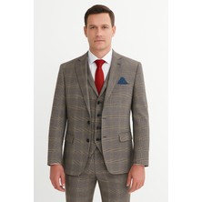 Yelekli Takım Elbise Slim Fit