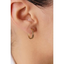 Fiyonk Kuyumculuk 14 Ayar Altın Büyük Greek Halka Küpe