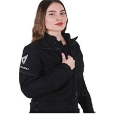 Rock Cordura Kadın Motorcu Ceketi Yazlık Full Fileli Mont