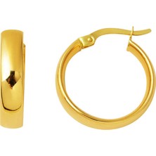 Spor Bayan Halka Altın Küpe 1,5 cm