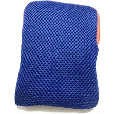 Çok Amaçlı Kalemlik Makyaj Seyahat Telefon Çantası Fileli Astarlı Mavi Renk 16X12 cm