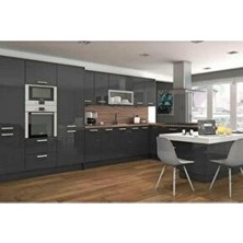 Kesim Anahtarı Parlak Antrasit Gri Kendinden Yapışkanlı Kaplama Folyosu Mutfak İçin Modern Tasarım 120 x 100 cm