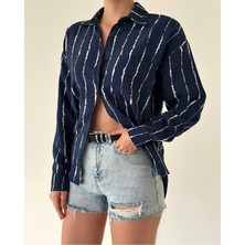 Kadın Uzun Kol Tesettüre Uygun Rahat Pamuk Spor Şık Casual Oversize Gömlek