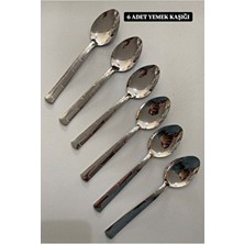 Yemek Kaşık Sarmaşık Model 6 Lı 2 ml Paslanmaz Çelik