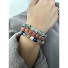Padore Accessory Kadın Doğal Taş Bileklik Seti 3 Adet Jade Taşlı El Yapımı Tasarım