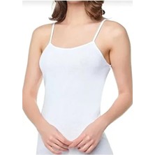 Seher Kadın Beyaz 6 Adet 3XL İnce Atlet Dokuma Kumaş ile Yazlık Kullanım İçin Rahat ve Nefes Alabilir
