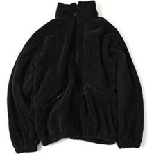 Erkek Pelüş Ceket Kalın Oversize Fermuarlı