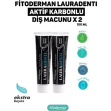 fitoderman Lauradenti Ekstra Beyazlatıcı Aktif Karbonlu Diş Macunu 100 ml x 2 Adet Türkiye Menşeli
