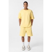 Basic Oversize Şort Takım Sarı