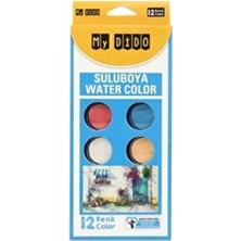 12’li Sulu Boya+ Sulu Boya Fırça
